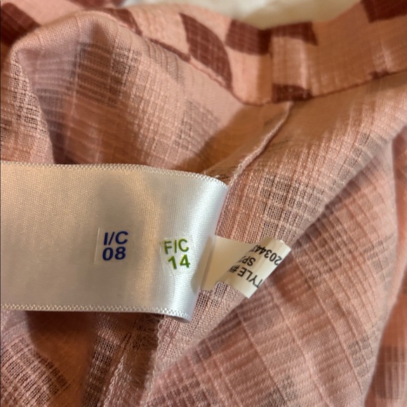 Madewell Pink Textured Sundress with Geometric Pattern - Picture 9 of 10